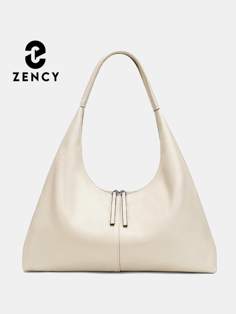 Women'S Work Bags Designer - กระเป๋าหนังแท้สำหรับผู้หญิง Zency ดีไซน์เนอร์ กระเป๋าสะพายไหล่ใบใหญ่ ใส่เอกสาร A4