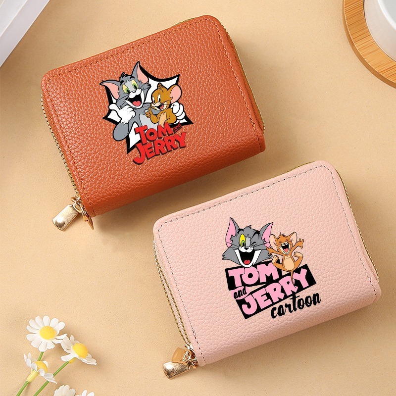 Women Bags For Party - ทอมแอนด์เจอร์รี่กระเป๋าใส่บัตรน่ารัก กระเป๋าสตางค์ลายการ์ตูนอนิเมะ กระเป๋าสตางค์พิมพ์ลาย ผู้หญิง ผู้ชาย พกพาสะดวก