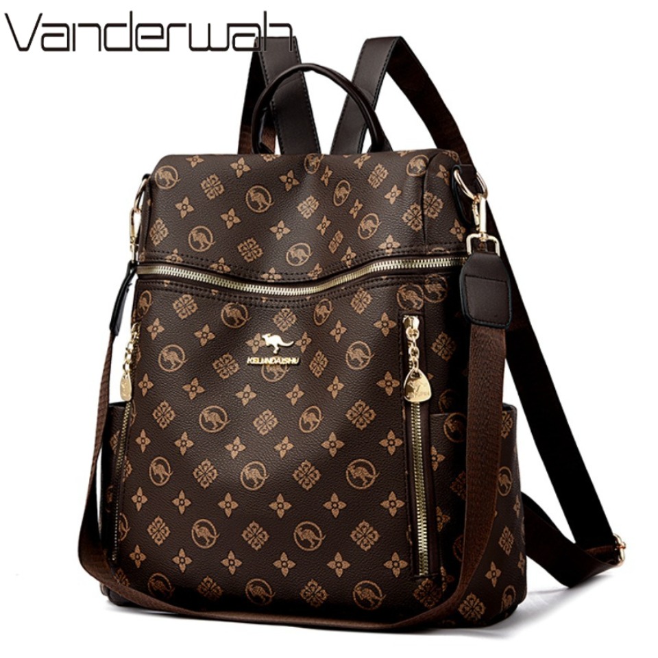 Women Bags Online - กระเป๋าเป้สะพายหลังหนังแท้สำหรับผู้หญิง แบรนด์แท้ กระเป๋าหนังนิ่มสำหรับนักเรียนหญิง กระเป๋าเป้ขนาดใหญ่ กระเป๋าเดินทางดีไซน์เนอร์ กระเป๋าเป้สะพายหลัง