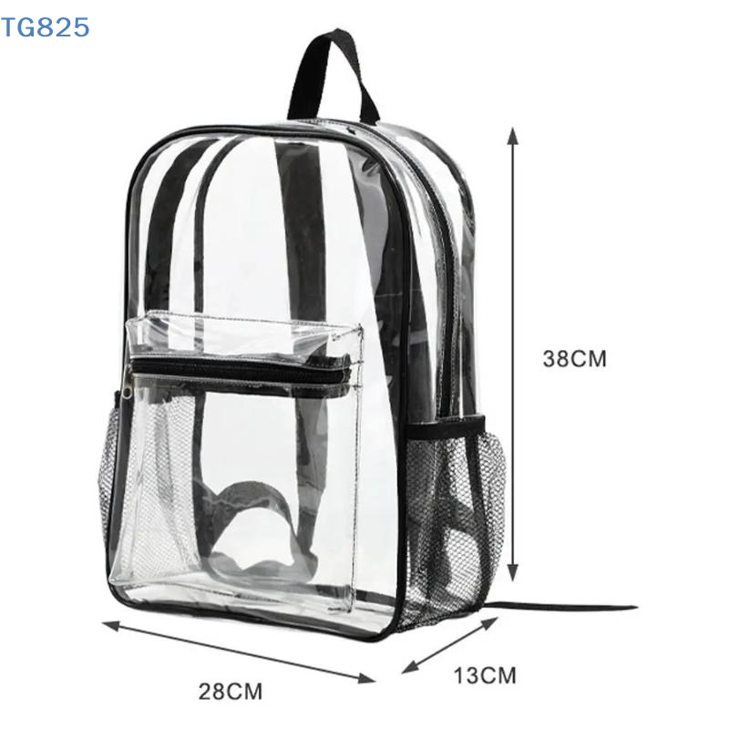 Women Bags Casual - 【AN】【AN】กระเป๋าเป้สะพายหลัง PVC โปร่งใสสำหรับเล่นกีฬากลางแจ้ง กระเป๋าเป้สะพายหลังแบบมองเห็นได้สำหรับการเดินทางแบบสบาย ๆ กระเป๋าสะพายไหล่กันน้ำความจุขนาดใหญ่