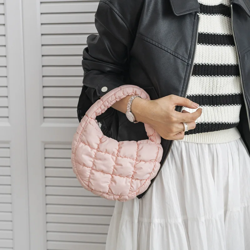 Women Bags Ysl - กระเป๋าถือแฟชั่นกระเป๋าสะพายไหล่สำหรับผู้หญิงลายเมฆขนาดเล็กมีจีบกระเป๋าทรงเกี๊ยวหรูหรา