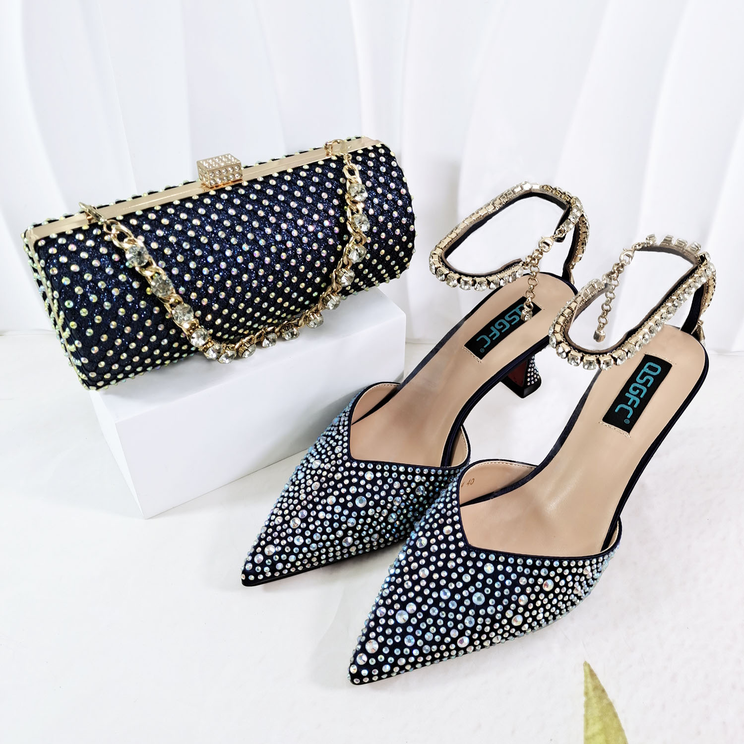 Women Bags For Party - รองเท้าผู้หญิงระดับไฮเอนด์สไตล์ยุโรปและอเมริกาพร้อมกระเป๋า, รองเท้าหัวแหลมและกระเป๋าสำหรับงานแต่งงานในไนจีเรีย