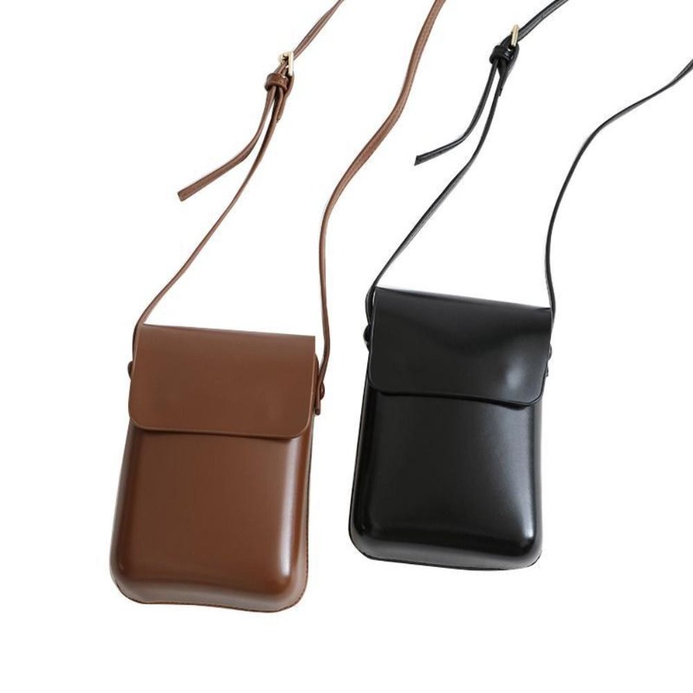 Women'S Crossbody Bags - กระเป๋าสะพายข้างหนัง PU แบบฝาปิด ดีไซน์เรียบง่าย ความจุขนาดใหญ่ กระเป๋าถือผู้หญิง
