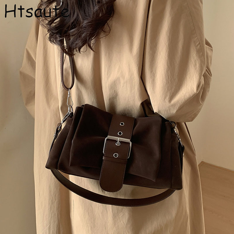 Women Hand Bags For Office - กระเป๋าสะพายไหล่หนัง PU หรูหราสำหรับผู้หญิง กระเป๋าถือหูหิ้วสไตล์วินเทจ กระเป๋าสะพายข้างสำหรับสุภาพสตรี กระเป๋าถือทรงถังสำหรับสำนักงาน