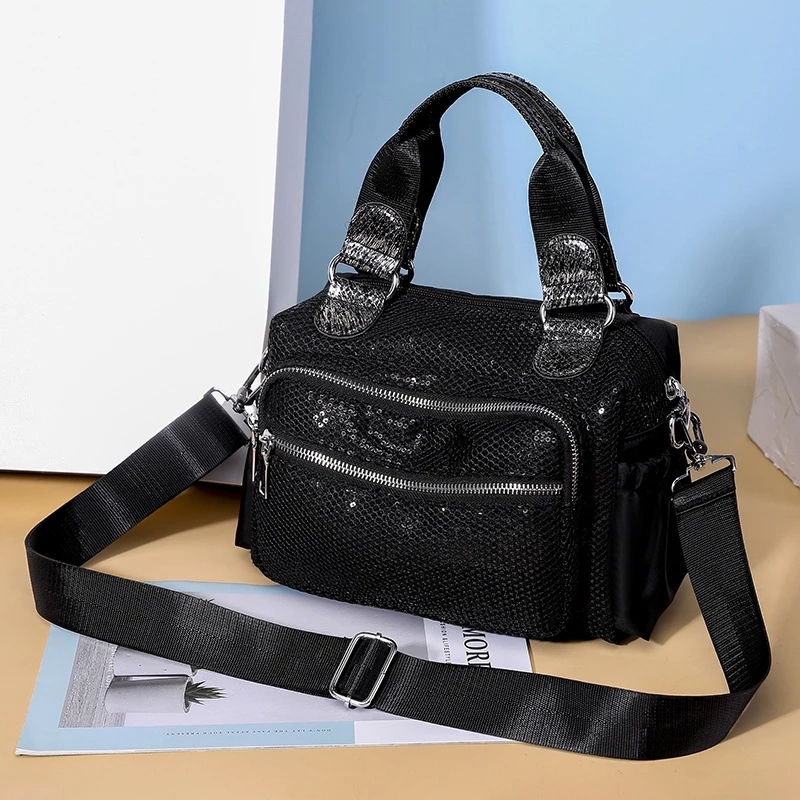 Women Bags Ysl - NIGEDU ยี่ห้อผู้หญิงกระเป๋าถือ Oxford Crossbody กระเป๋าแฟชั่นเลื่อมหญิง Messenger