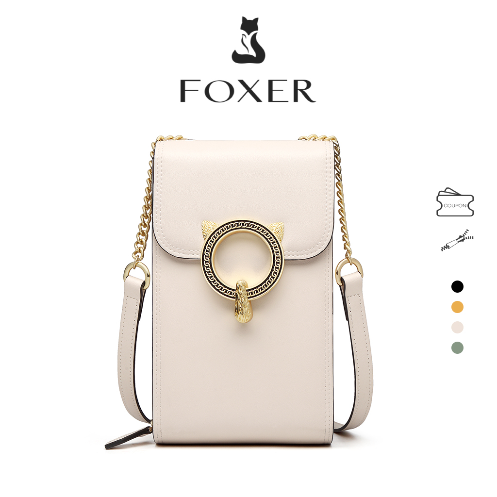 Women'S Bags Jacquemus - FOXER แฟชั่นกระเป๋าใส่โทรศัพท์มือถือหนังแท้กระเป๋าสะพายไหล่ผู้หญิงกระเป๋าสะพายข้างผู้หญิงหรูหรากระเป๋าโทรศัพท์ขนาดเล็กกระเป๋าเดินทางสำหรับสาวๆ