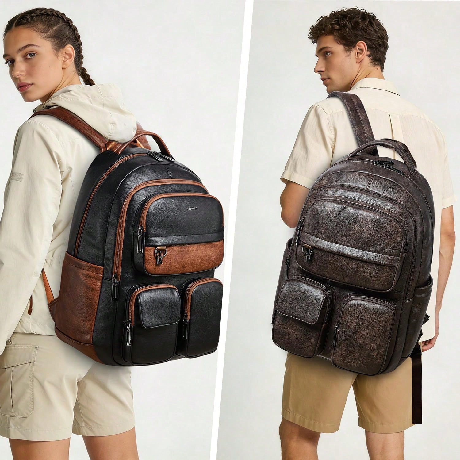 กระเป๋าเป้สะพายหลังหนังวีแกน L - Women'S Work Bags Designer บทวิจารณ์และราคา