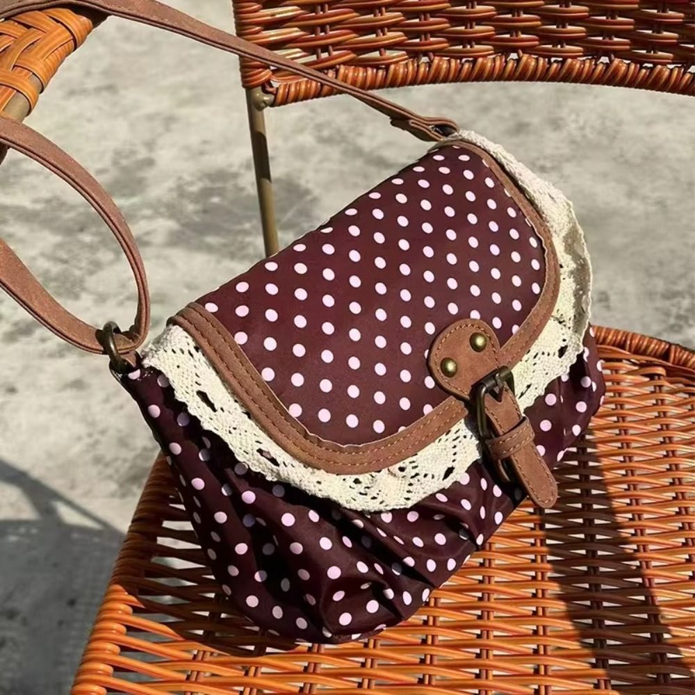 กระเป๋าผ้าแคนวาสลายจุดวินเทจให - Women'S Vegan Bags บทวิจารณ์และราคา