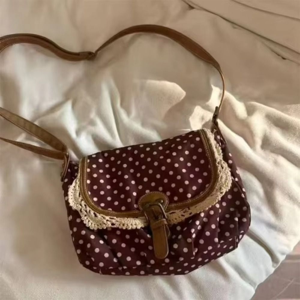 กระเป๋าผ้าแคนวาสลายจุดวินเทจให - Women'S Vegan Bags บทวิจารณ์และราคา