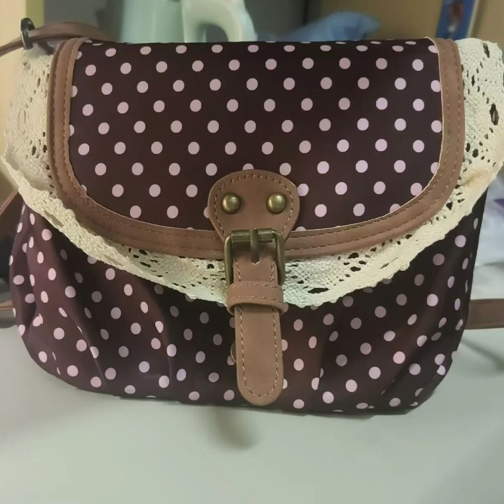 กระเป๋าผ้าแคนวาสลายจุดวินเทจให - Women'S Vegan Bags บทวิจารณ์และราคา