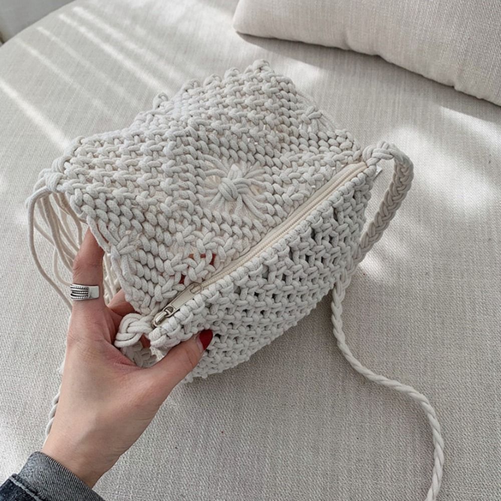 กระเป๋าสานสไตล์ชาติพันธุ์ย้อนย - Woven Straw Bag บทวิจารณ์และราคา