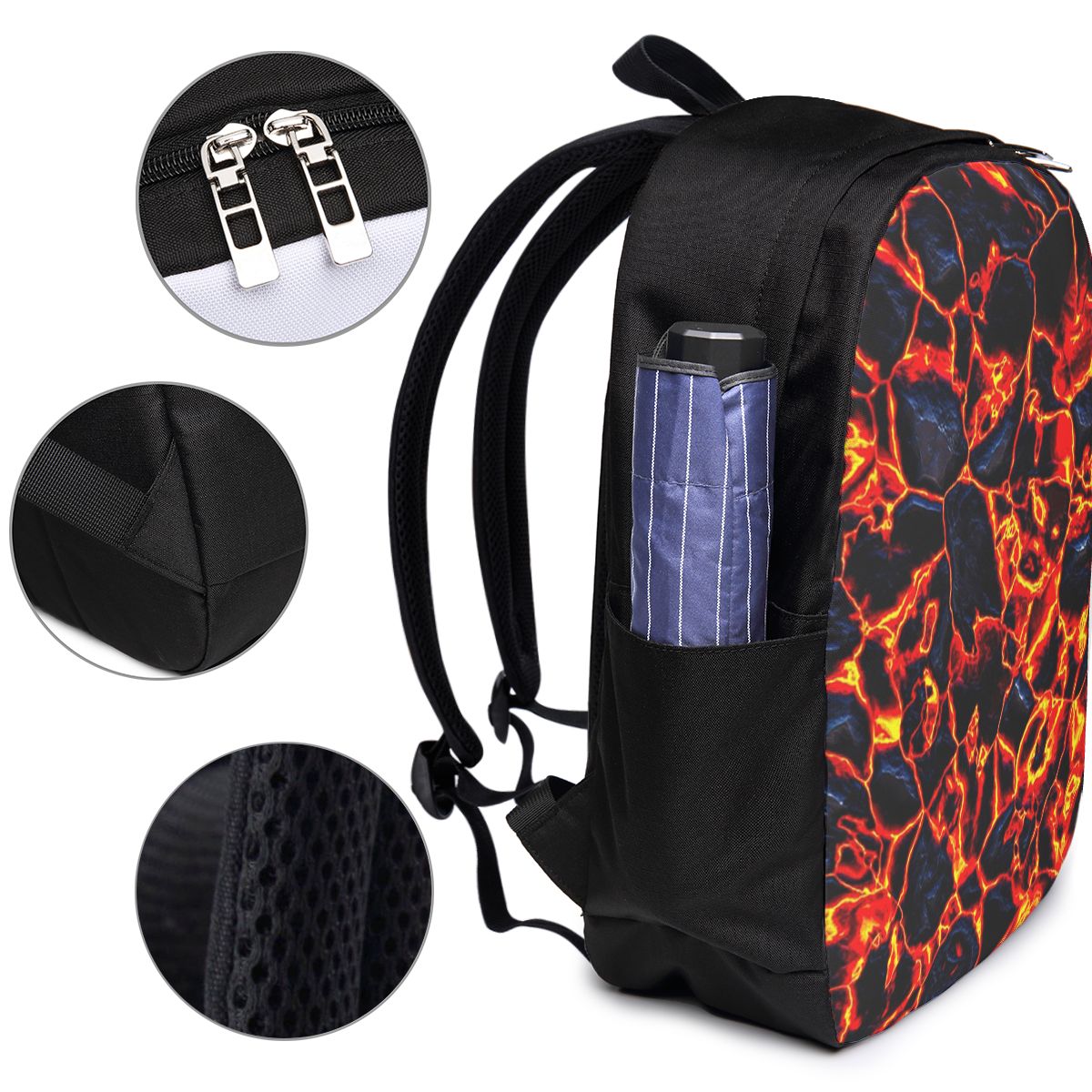 กระเป๋าเป้สะพายหลังลายภูเขาไฟล - Woman In Bag บทวิจารณ์และราคา
