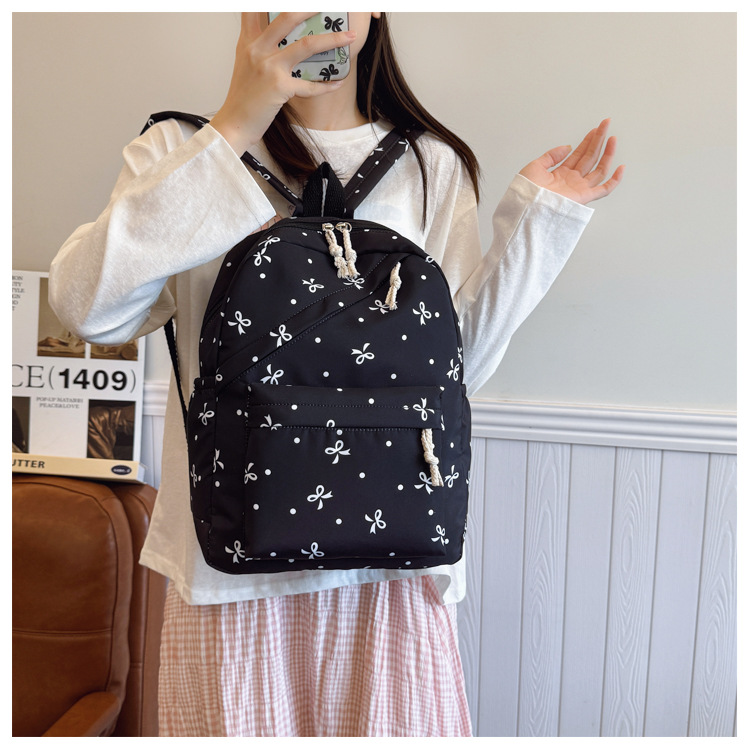 ชุดกระเป๋าเป้สะพายหลังลายดอกไม - Women Bags Casual บทวิจารณ์และราคา