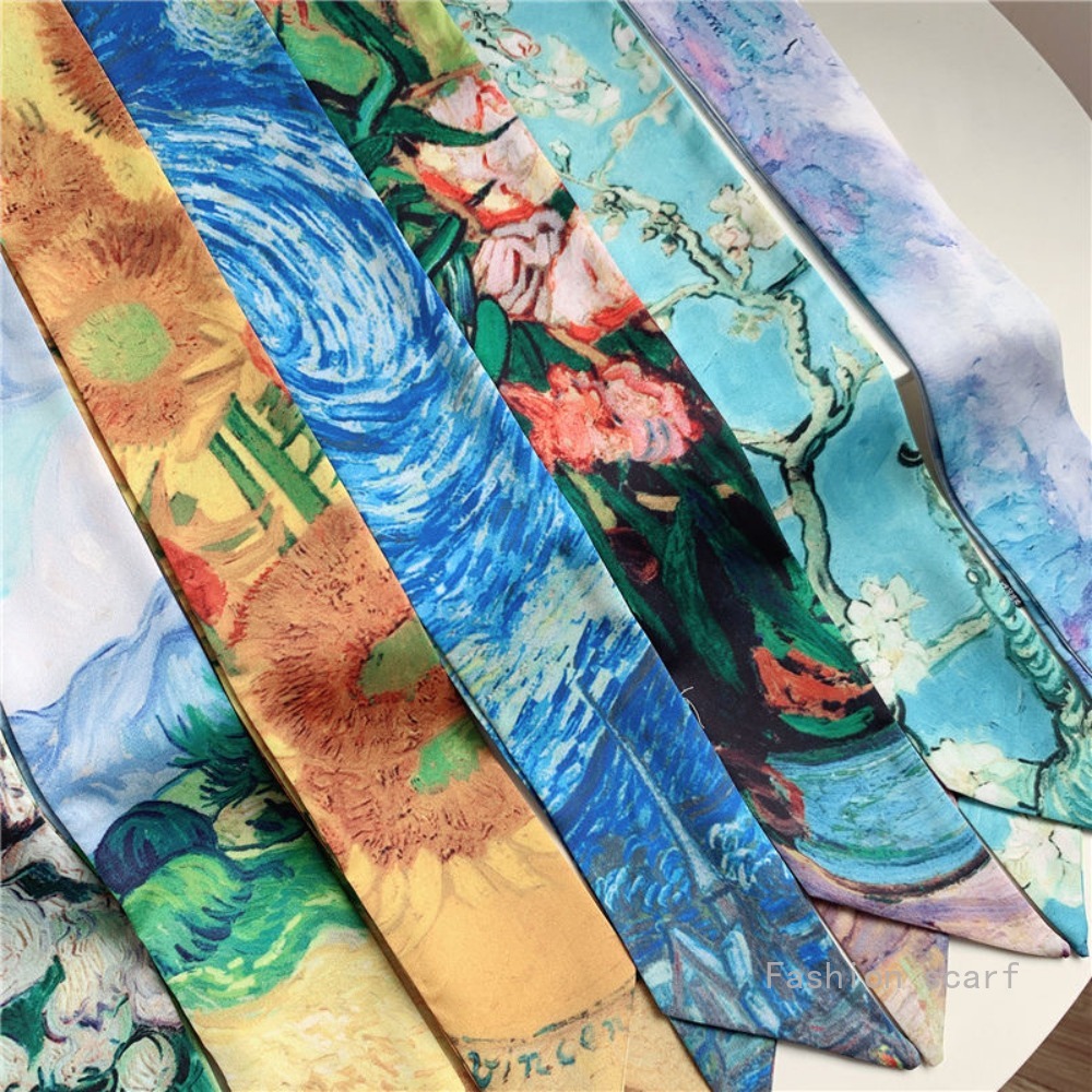 Van Gogh Series ภาพวาดผ้าพันคอ - Women Bags Wholesale บทวิจารณ์และราคา