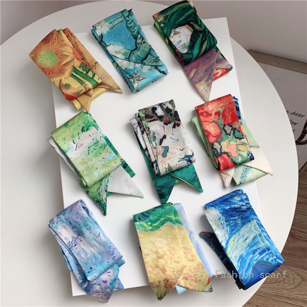 Van Gogh Series ภาพวาดผ้าพันคอ - Women Bags Wholesale บทวิจารณ์และราคา