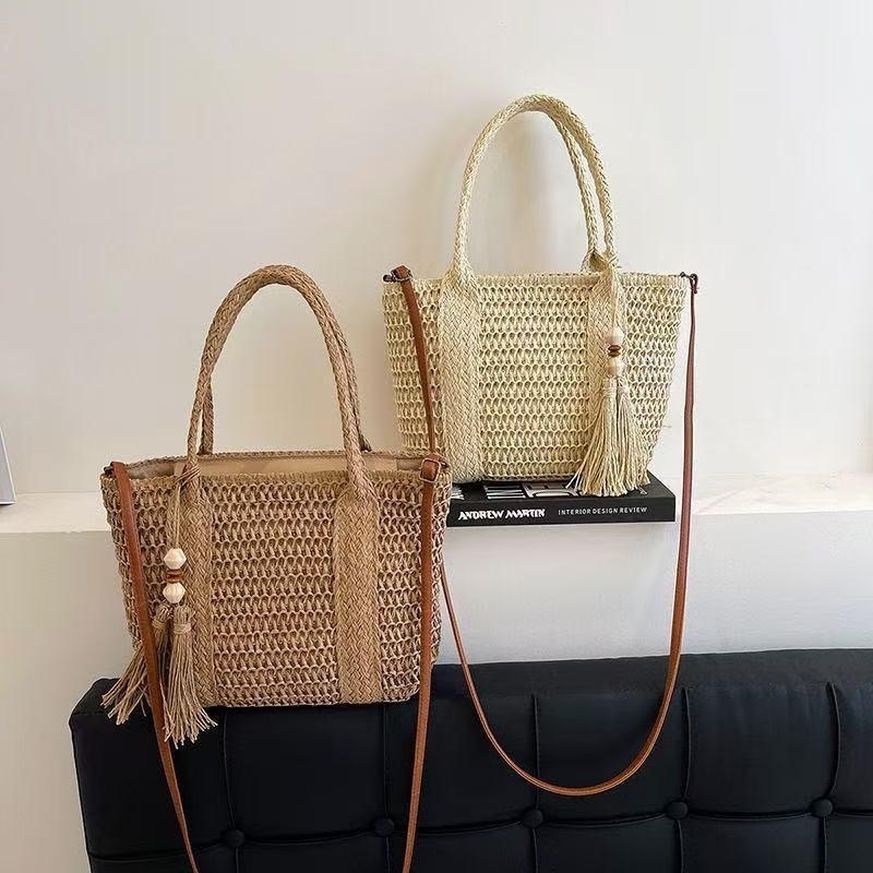 กระเป๋าถือสตรีสไตล์ใหม่ ทำจากฟ - Woven Straw Bag บทวิจารณ์และราคา