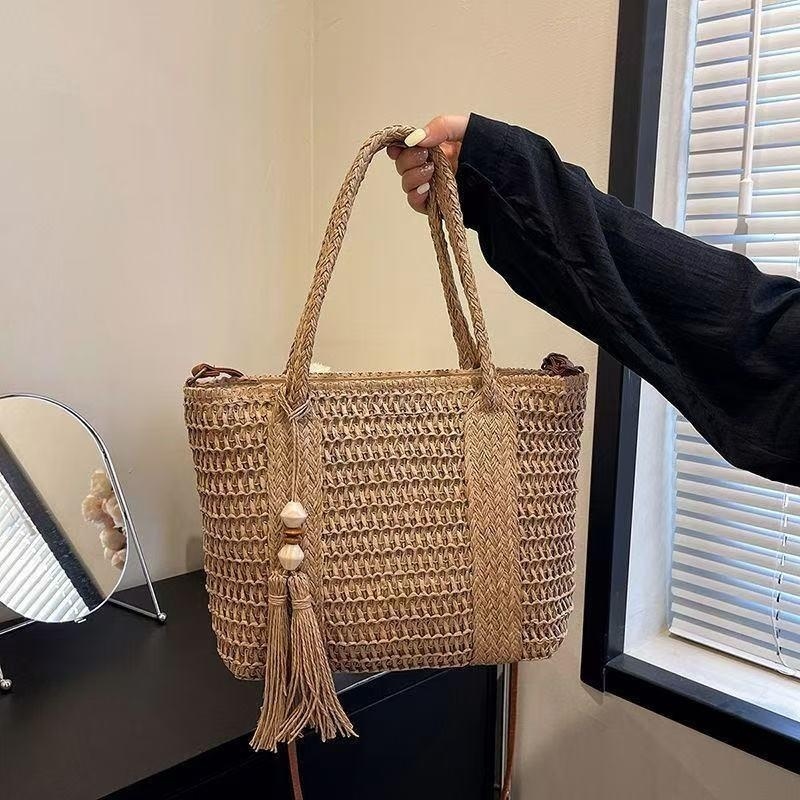 กระเป๋าถือสตรีสไตล์ใหม่ ทำจากฟ - Woven Straw Bag บทวิจารณ์และราคา