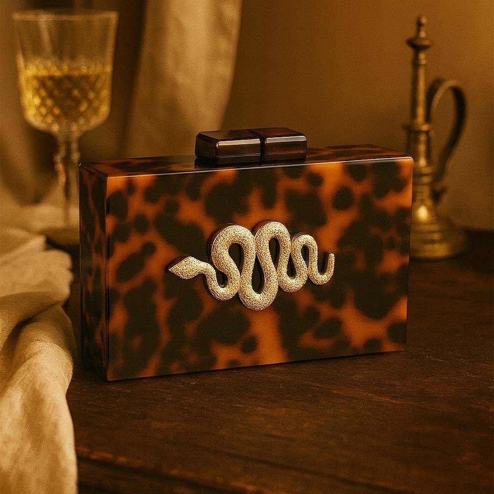 กระเป๋าจัดเลี้ยงสตรี กระเป๋าถื - Tortoiseshell Bag Acrylic บทวิจารณ์และราคา
