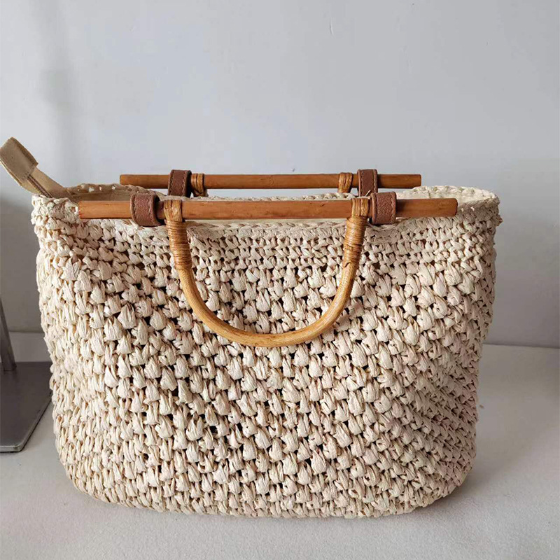 กระเป๋าถือกระเป๋าฟางทำด้วยมือเ - Woven Straw Bag บทวิจารณ์และราคา