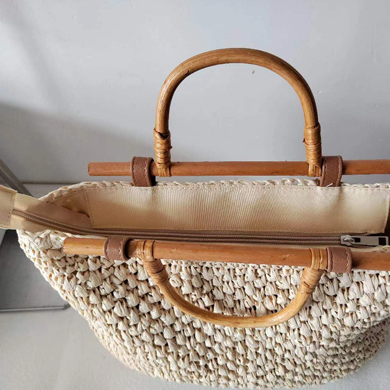 กระเป๋าถือกระเป๋าฟางทำด้วยมือเ - Woven Straw Bag บทวิจารณ์และราคา
