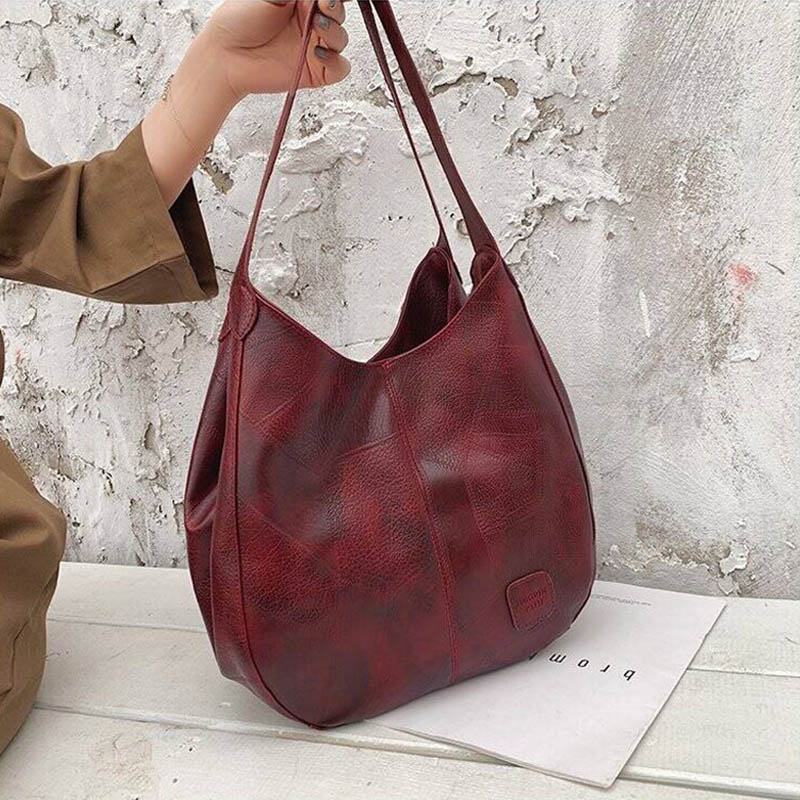 กระเป๋าโท้ทหนังวินเทจขนาดใหญ่  - Women'S Vegan Bags บทวิจารณ์และราคา