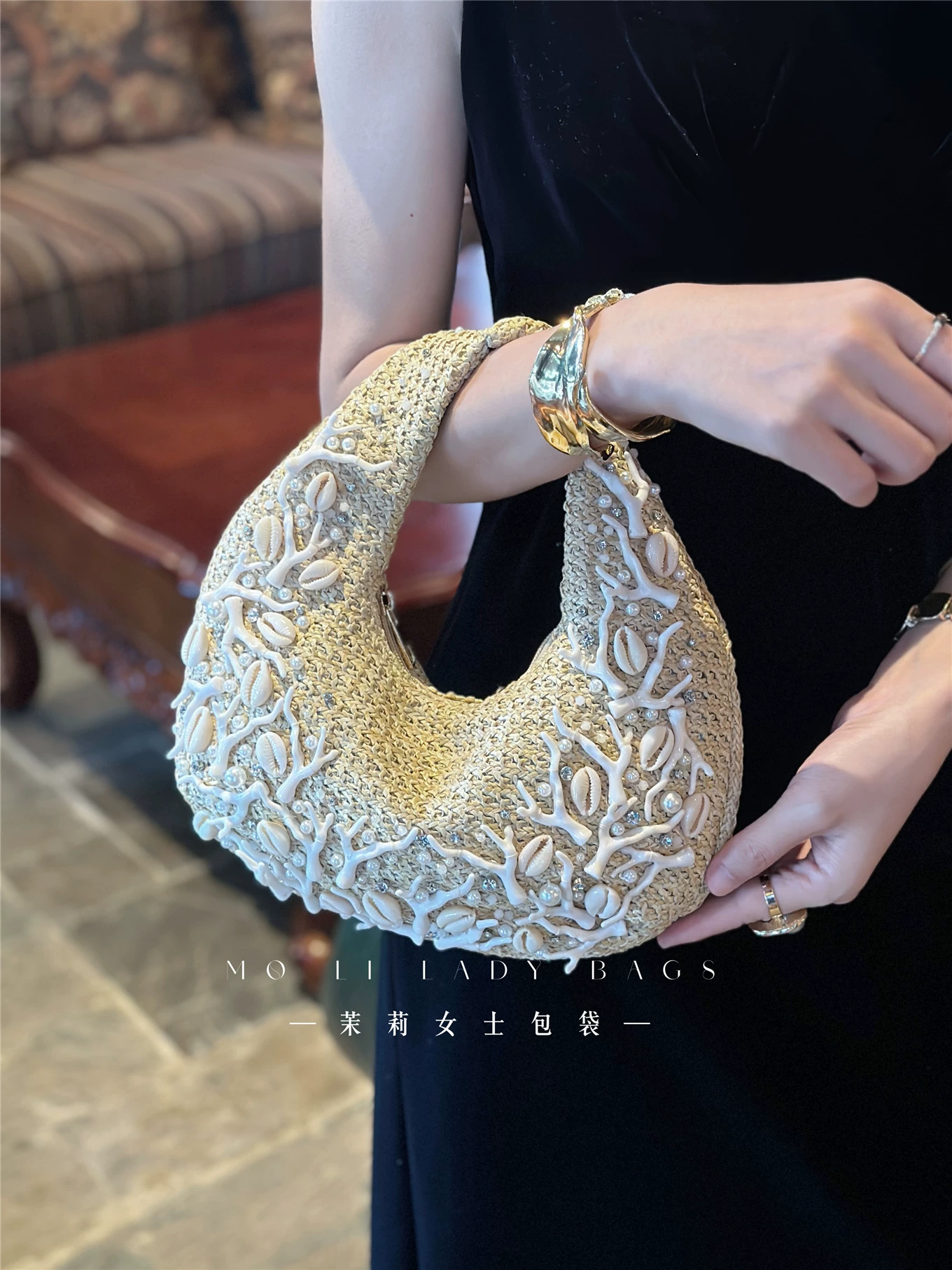 กระเป๋าถือสานฟางแฟชั่น งานแฮนด - Women'S Bags Holiday บทวิจารณ์และราคา