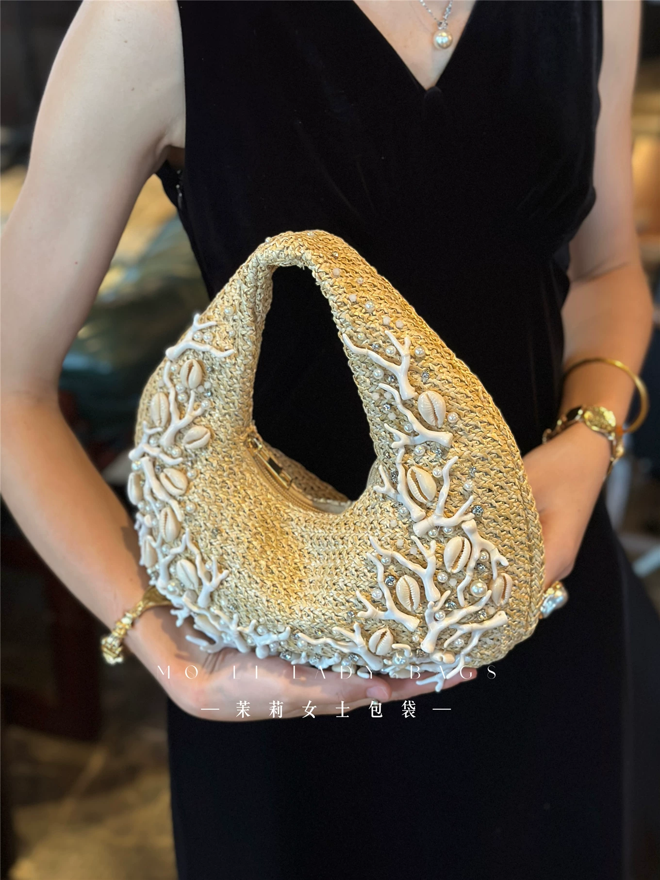 กระเป๋าถือสานฟางแฟชั่น งานแฮนด - Women'S Bags Holiday บทวิจารณ์และราคา