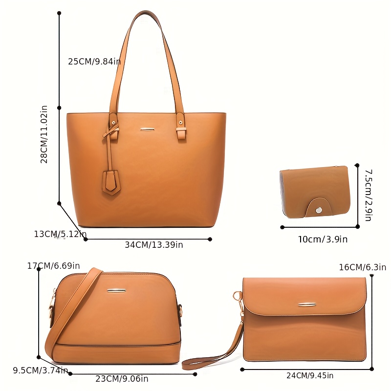 ชุดกระเป๋าแฟชั่นผู้หญิง 4 ชิ้น - Women Bags Casual บทวิจารณ์และราคา