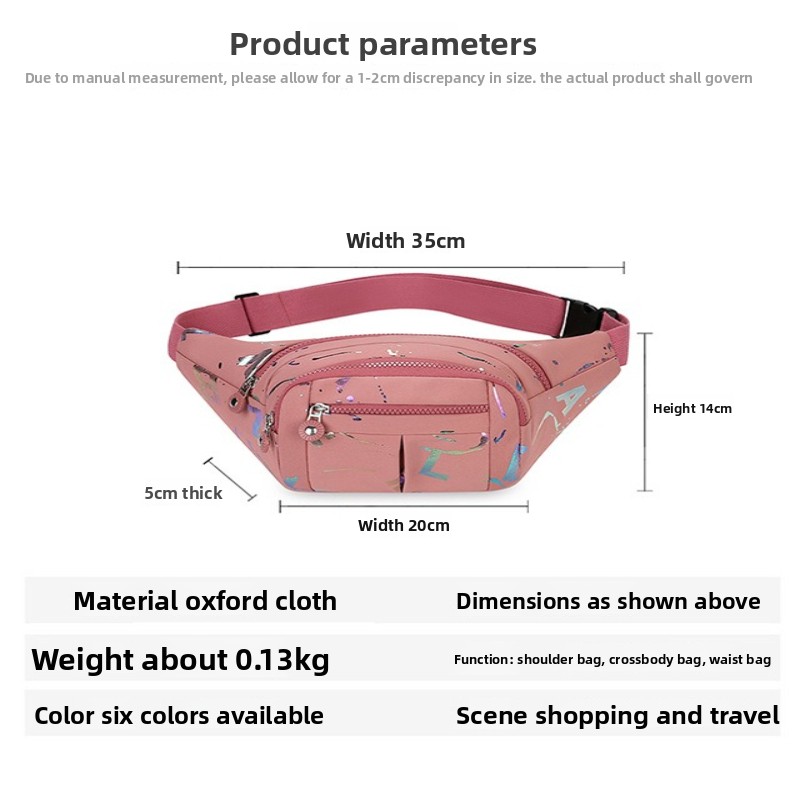 กระเป๋าคาดเอวผ้าอ็อกซ์ฟอร์ดพิม - Women Bags Deals บทวิจารณ์และราคา