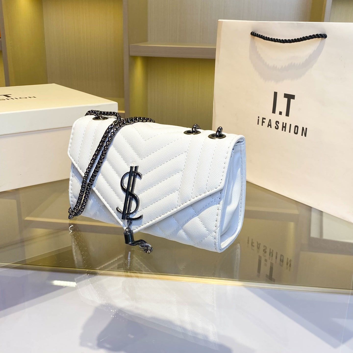 กระเป๋าสี่เหลี่ยมเล็กสําหรับผู - Women Bags Ysl บทวิจารณ์และราคา
