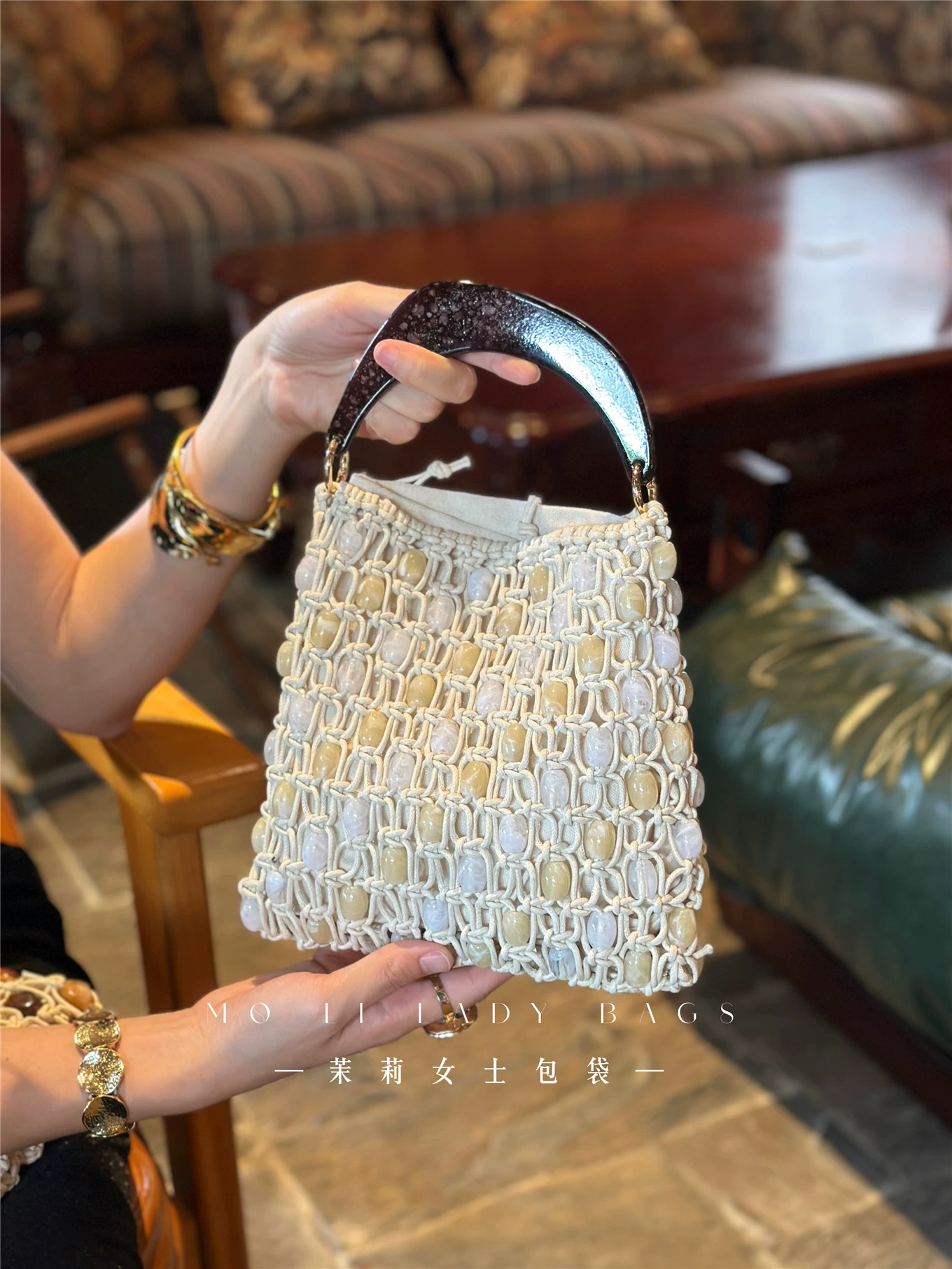 กระเป๋าถือสานลูกปัดแฟชั่น ทำมื - Women'S Bags Holiday บทวิจารณ์และราคา