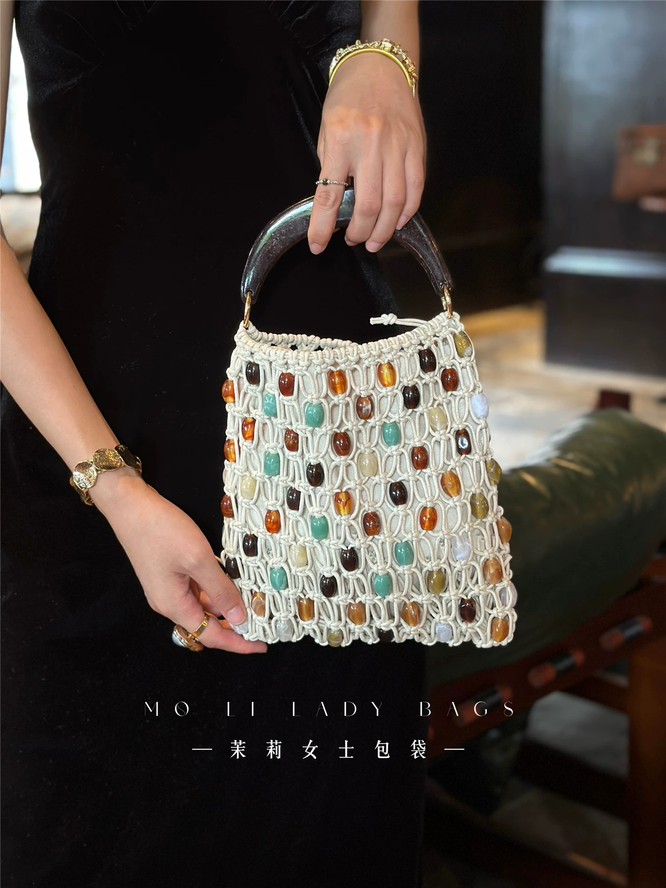 กระเป๋าถือสานลูกปัดแฟชั่น ทำมื - Women'S Bags Holiday บทวิจารณ์และราคา